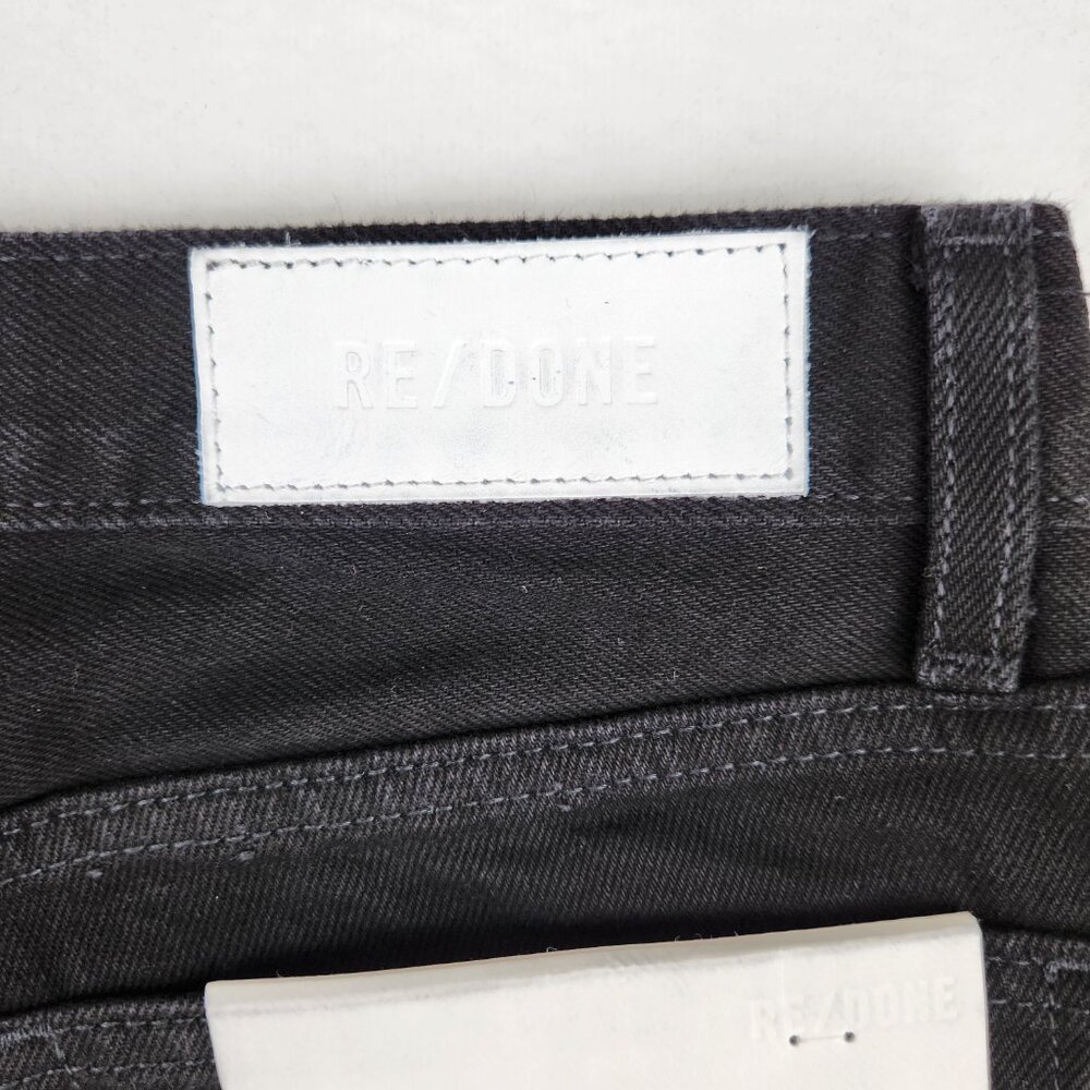 RE/DONE 70s Low Rise Bell Bottom Jeans Size 24 Black Mega Flare NWT - Picture 8 of 12